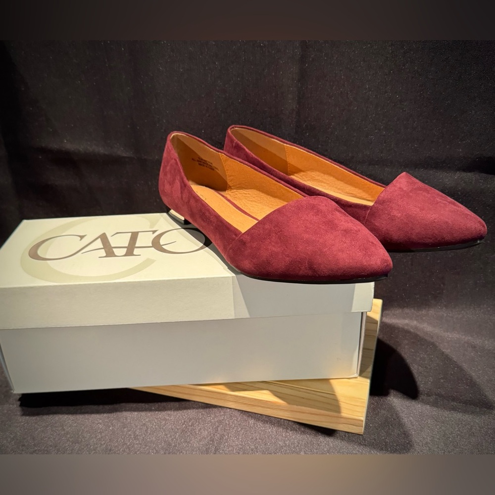 NWT-Cato Merlot/Burgundy Color Women’s Flats. Size 10 - Picture 14 of 16